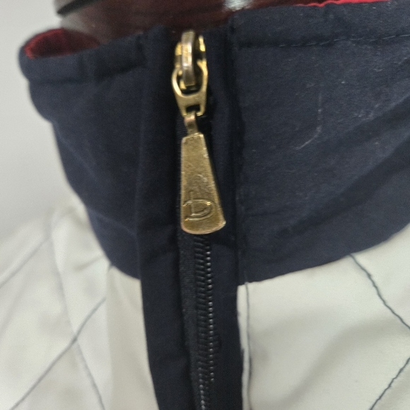 LISA CAMPIONE YACHTING navy/red/white quilted vest. Size 36/ large - Picture 6 of 11